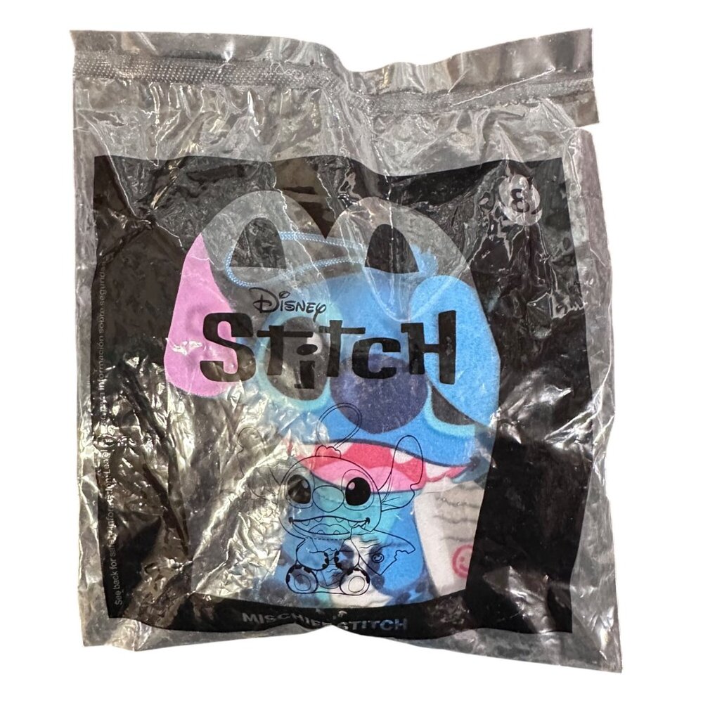Disney Stitch Mischief Character Plush Collectible Mcdonalds Happy Meal Toy